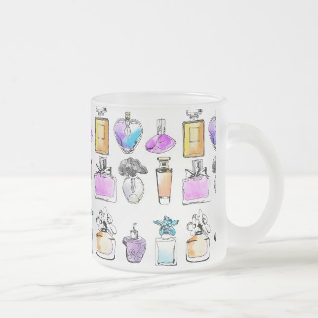 Art perfumes frosted glass coffee mug (Right)