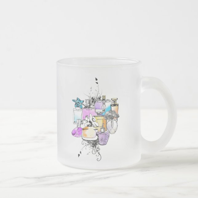 Art perfumes frosted glass coffee mug (Right)