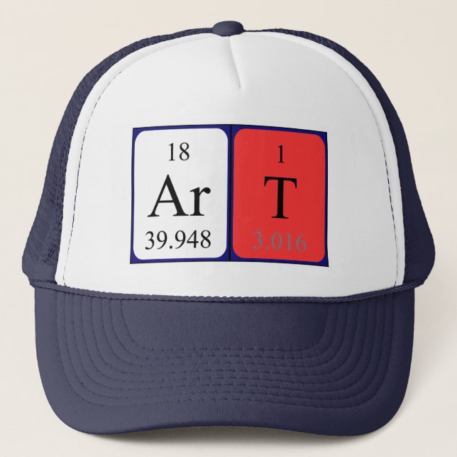 Art periodic table name hat (Front)