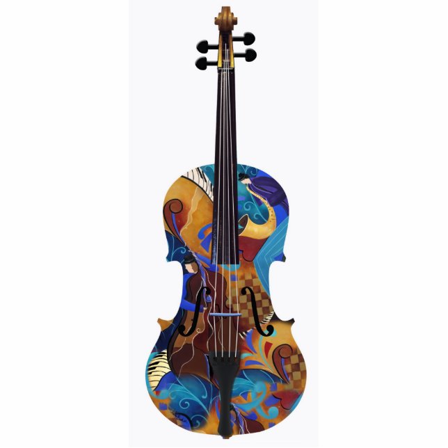Art Photo 3D Colourful Photo Sculpture Violin (Front)