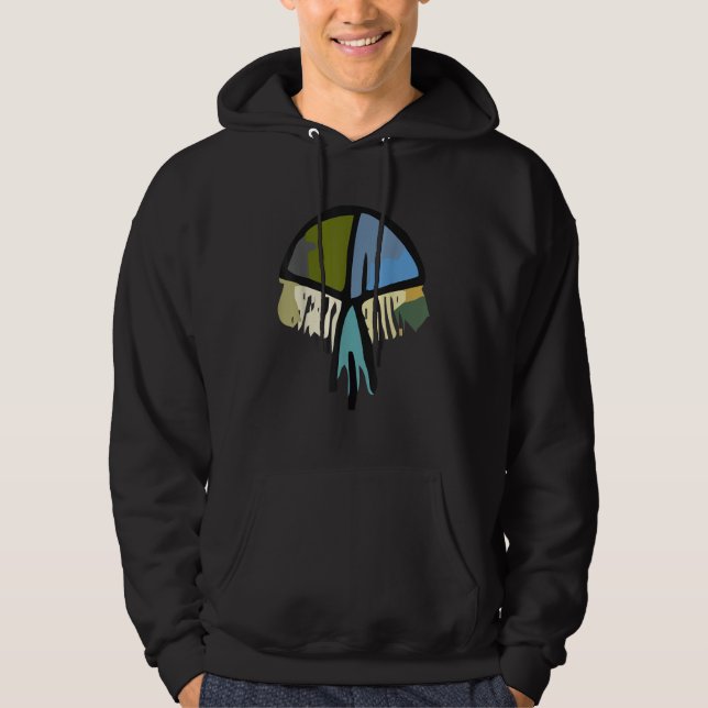 Art picture watercolor animals and fishes  jellyfi hoodie (Front)