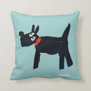 Art Pillow: John Dyer Scotty Dog Cushion