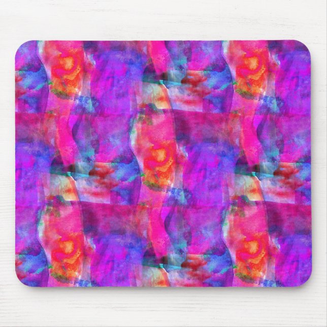 Art pink, blue, red texture background mouse mat (Front)
