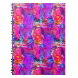 Art pink, blue, red texture background notebook