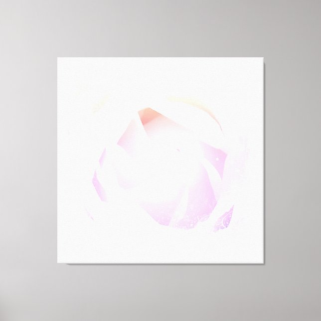 ** Art Pink Peach Rose Floral AR8 Stretched Canvas (Front)