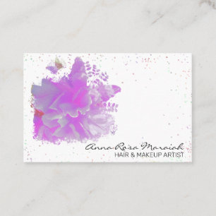 *~* Art Pink Peony Unique Painting Butterfly AR3 Business Card