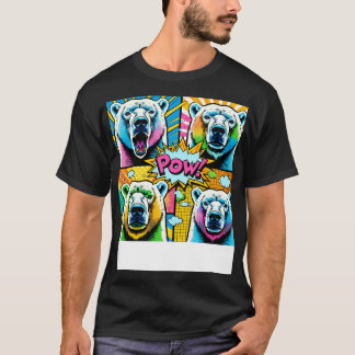 Art Polar Bear Tee Vibrant Wildlife Fashion