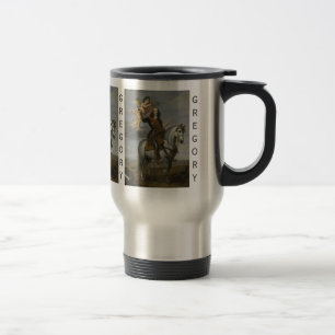 Art Portrait custom monogram mugs