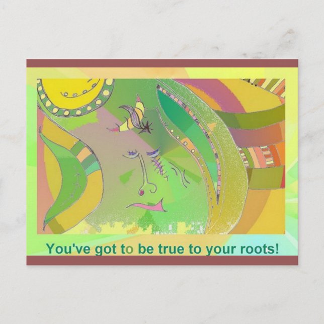 Art Postcard 7: Ethnic Art with Wording (Front)