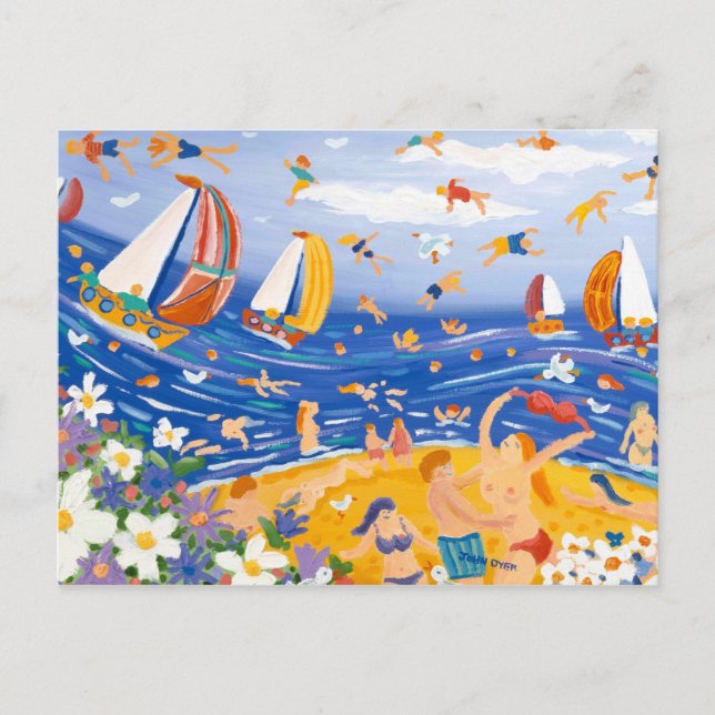 Art Postcard: Beachy Treats, Saucy Seaside. Postcard (Front)