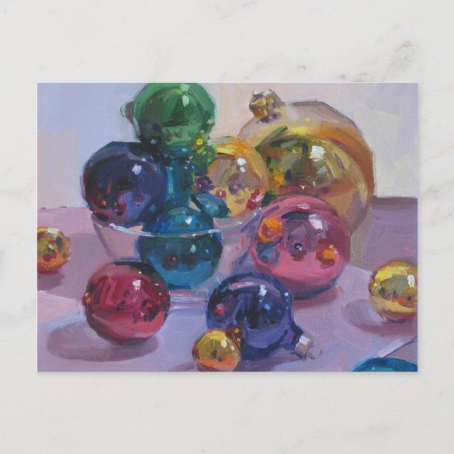 Art postcard "Jewel Tones" Christmas card (Front)