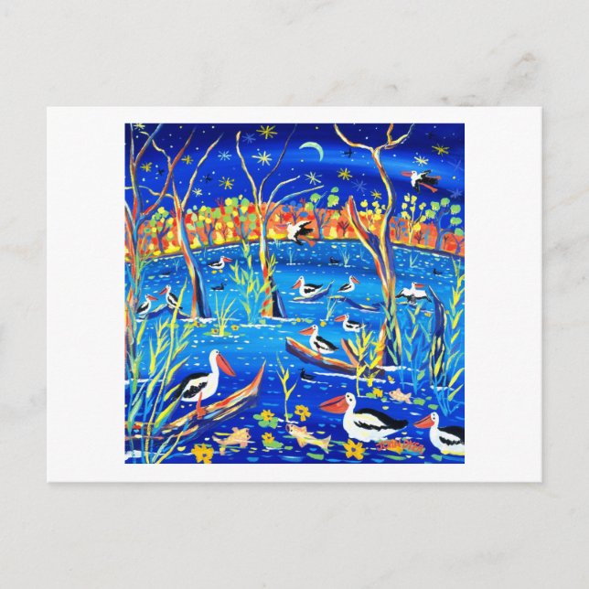 Art Postcard: Pelican Roost, Banrock Station Postcard (Front)