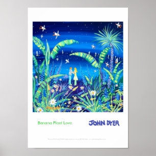 Art Poster: Banana Plant Love by John Dyer Poster