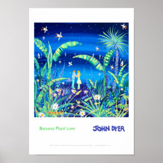 Art Poster: Banana Plant Love by John Dyer Poster