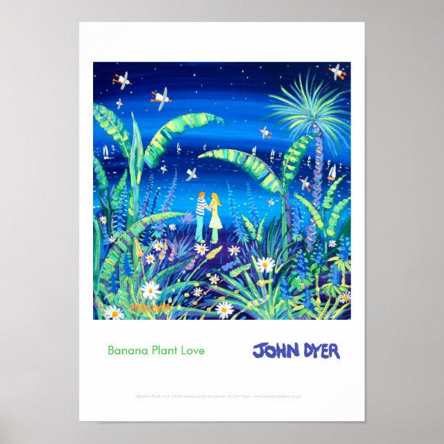 Art Poster: Banana Plant Love by John Dyer Poster (Front)