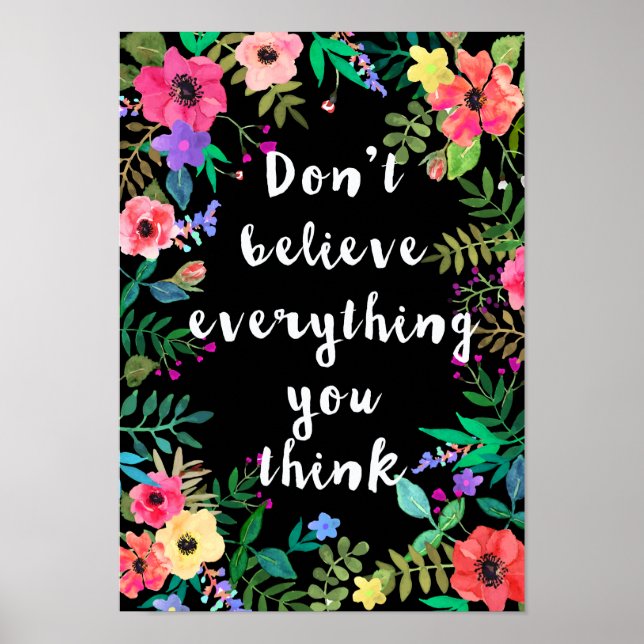 Art Poster: Don't Believe Everything You Think Poster (Front)