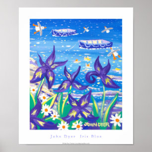 Art Poster: Iris Blue Poster