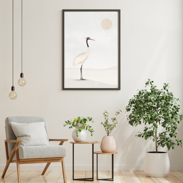 ART poster l Crane, minimalist, aesthetic, white,  (Creator Uploaded)