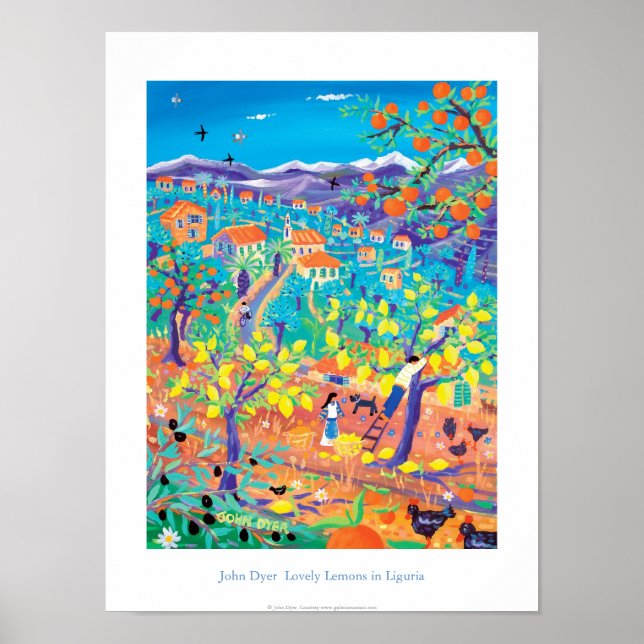 Art Poster: Lovely Lemons in Liguria, Italy Poster (Front)