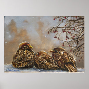 Art Poster of Birds "Keeping Company"