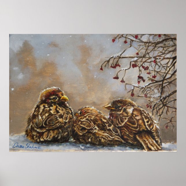 Art Poster of  Birds "Keeping Company" (Front)