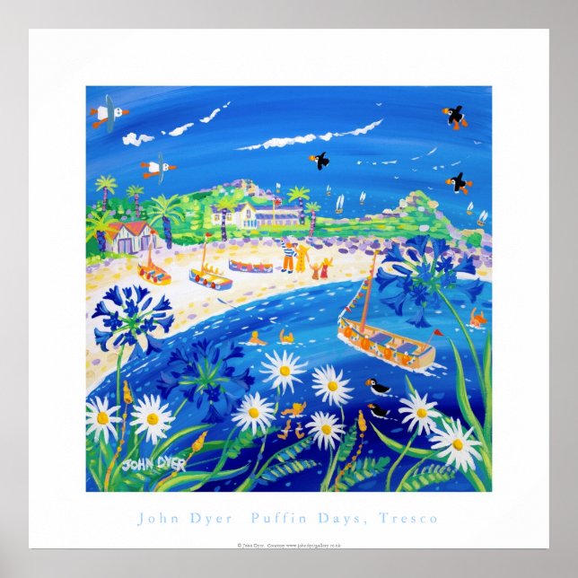 Art Poster: Puffin days, Tresco Poster (Front)