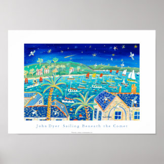 Art Poster: Sailing Beneath the Comet Poster