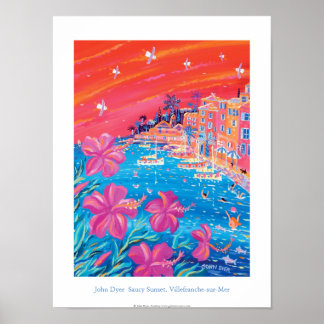 Art Poster: Saucy Sunset, Villefranche-sur-Mer Poster