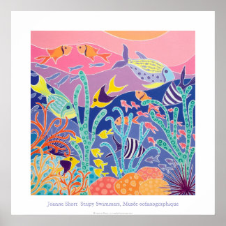 Art Poster: Stripy Swimmers Musée océanographique Poster