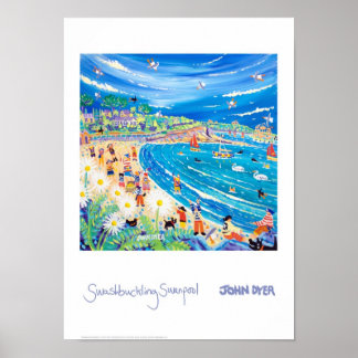 Art Poster: Swashbuckling Swanpool, Cornwall Poster