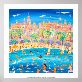 Art Poster: Swimming, Sailing & Snorkeling, Menton Poster