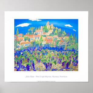 Art Poster: The Grape Harvest, Rasteau, Provence Poster