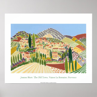 Art Poster: The Old Town, Vaison, Provence Poster