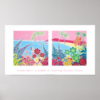 Art Poster: Tresco, Isles of Scilly, Cornwall. Poster