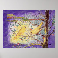 Art poster Upanishad quote "two birds"