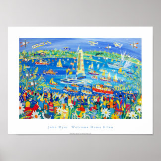 Art Poster: Welcome Home Ellen MacArthur. Poster
