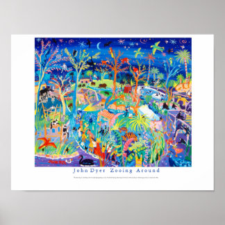 Art Poster: Zooing Around. Newquay Zoo. Darwin 200 Poster