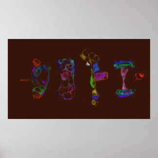 Art Potpourri  Dark Brown Minimalist Abstract Poster