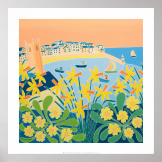 Art Print: A Burst of Daffodils, St Ives Poster