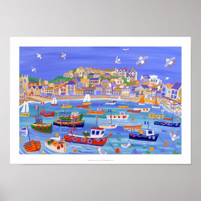 Art Print: Boats in the Harbour, St Ives,Cornwall Poster (Front)