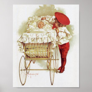 Art Print by Maud Humphrey Baby in Pram