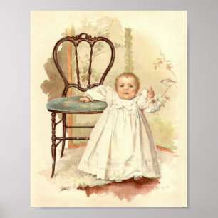 Art Print by Maud Humphrey Baby's First Step