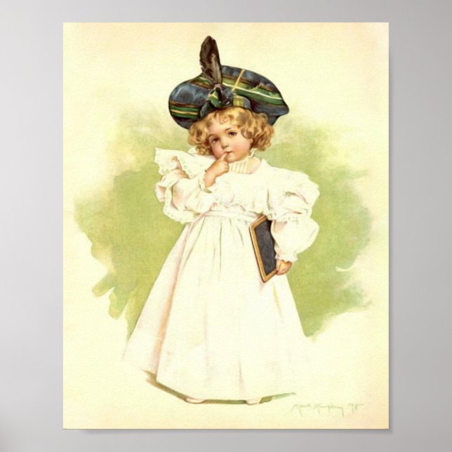 Art Print by Maud Humphrey Little School Days (Front)
