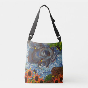 Art print crossbody bag of "Imagined as Van Gogh"