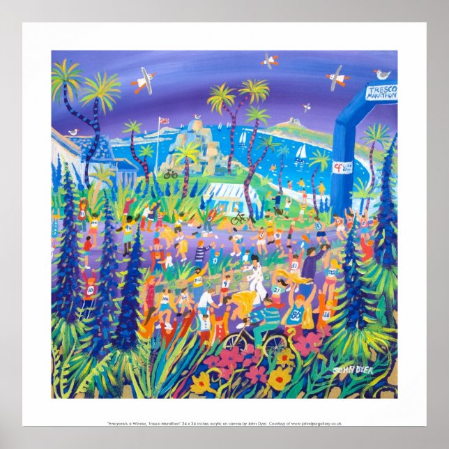 Art Print: Everyone's a Winner, Tresco Marathon Poster (Front)