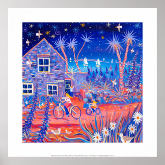 Art Print: Magical Evening, Beach Cottage Tresco Poster