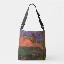 Art print on crossbody bag of "Autumn Swings..."