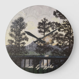 Art print on wall clock of "A Light Glisten"