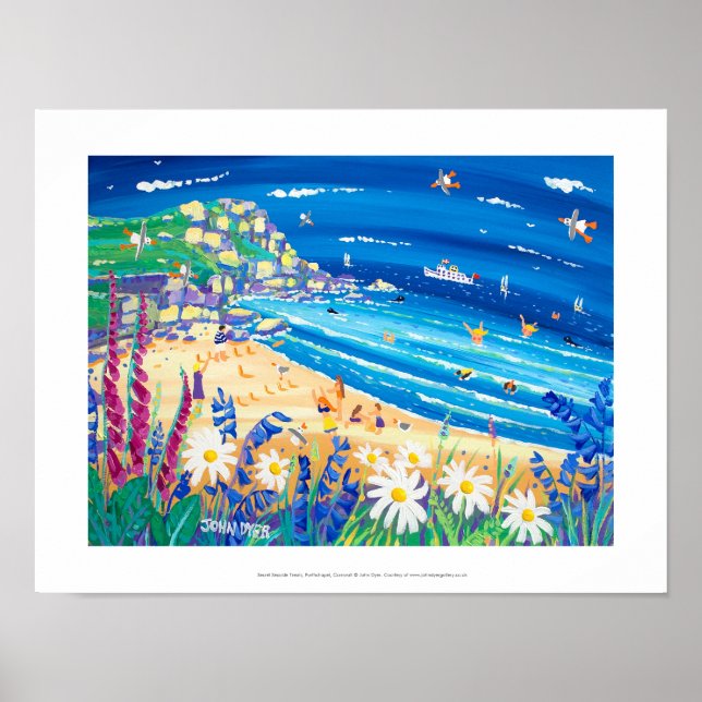 Art Print: Secret Seaside Treats, Porthchapel Poster (Front)