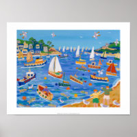 Art Print: Sunday Sailing, Fowey, Cornwall